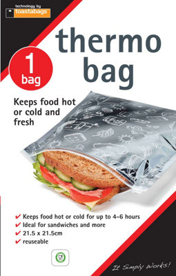 Netagon Toastabags Thermo Hot Cold Reusable Fresh Sandwich Zip Lock Bag