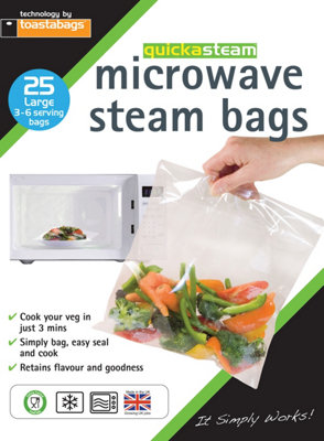 Microwave Steam Bags - Size: LARGE - 25 BAGS. Fresh healthy quick cooking - Image 9