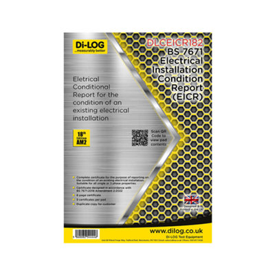 Di-Log Dlceicr182 Electrical Installation Conditional Report from B&Q