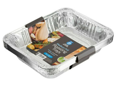 7 X Aluminium Foil Roasting Trays Disposable Tin Dish Oven Baking Cooking Buffet from B&Q