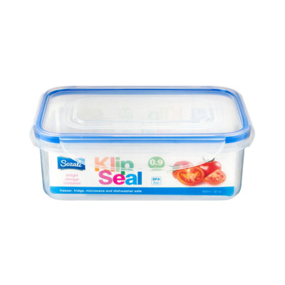 Food Storage Container 900Ml Plastic Leakproof Clip Lock Bpa Free Lunch Box from B&Q