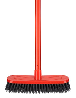 Celino Outdoor Broom With Handle Stiff Sweeping Brush Hard Bristle Yard Sweeper from B&Q