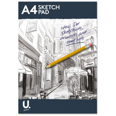 B&Q -  40 Page A4 Sketch Pad For Sketching Drawing For Pencils Pens And Creative Artwork 80 Pages Of Paper Includes 40 Sheets Of 70Gsm - Image 8