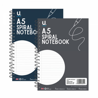 Martello Single A5 64 Sheets Spiral Note Pad - Blue - Image 4
