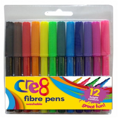 Martello Pack Of 12 Coloured Fibre Pens - Blue - Image 4