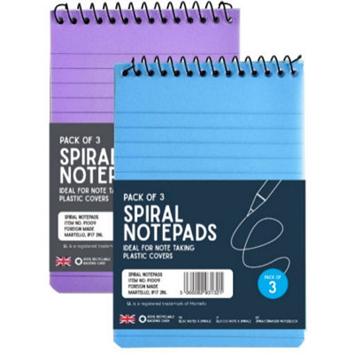 Pack of 3 6""x4"" 34 Sheets Spiral Note Pads - Image 6
