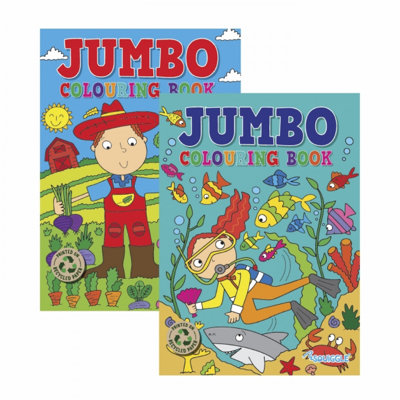 Martello A4 Jumbo Colouring Book Assorted Jumbo Colouring Activity Book Packed With Colouring Pages Puzzles And Fun Activities 152 Pages