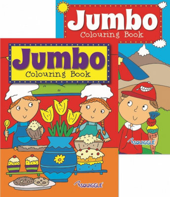 Martello Single 144 Pages Jumbo Colouring Book - Red - Image 3