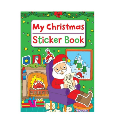 Christmas Sticker Activity Book A4 Kids Colouring Games Stickers Xmas Fun - Image 4