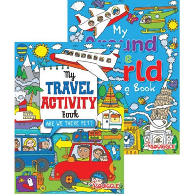 B&Q -  A4 Around The World Travel Colouring Activity Book Assorted Travel Themed Activity Book Includes Fun Puzzles Colouring And Games - Image 5