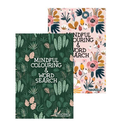 Martello Single A5 96 Pages Mindfulness Colouring Wordsearch Book - Red - Image 6
