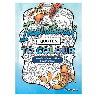 Martello 20 Pages Inspirational Quotes To Colour Book - Red - Image 3
