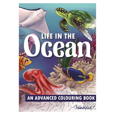 Squiggle® A4 Life in The Ocean Advanced Colouring In Book - Adults De Stress. - Image 5