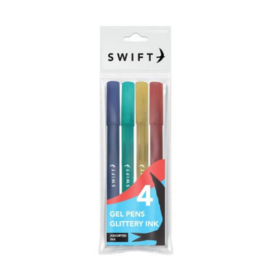 Martello Pack Of 4 Assorted Glitter Gel Pens - Blue - Image 4