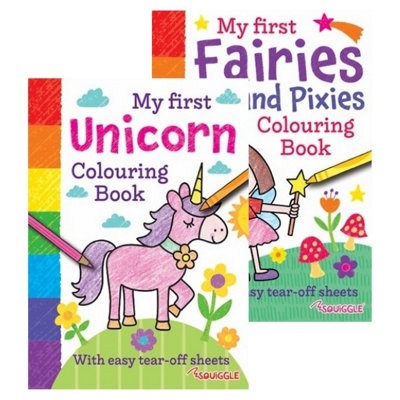 B&Q -  Single 24X17Cm My First Unicorn Or Fairies Colouring Book - Image 5