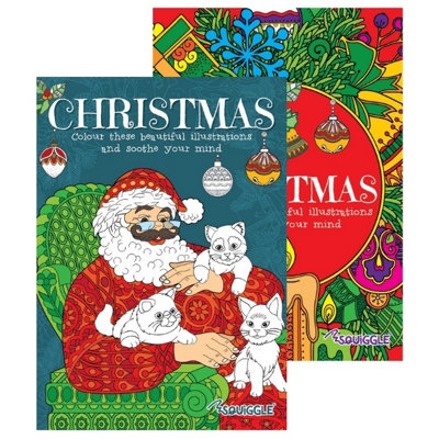 Martello Single A4 48 Pages Christmas Advanced Colouring Book - Red - Image 4