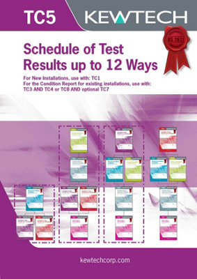 Kewtech Tc5 Test Results Schedule For Electrical Installations