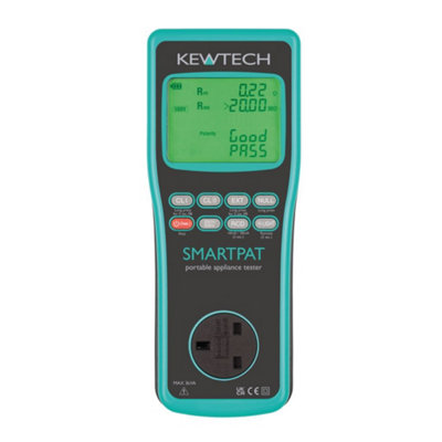 Kewtech Smartpat Hand Held Battery Operated Pat Tester With Run Leakage from B&Q
