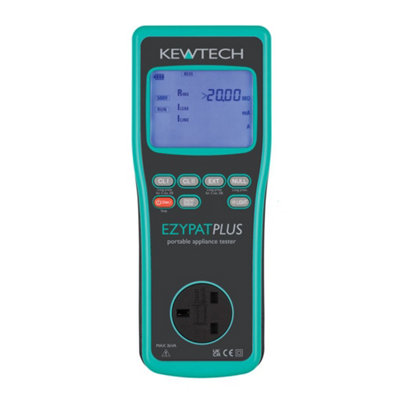Kewtech Ezypatplus Hand Held Battery Operated Pat Tester With Run Leakage from B&Q