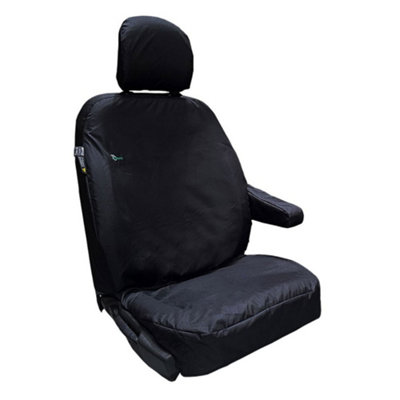 B&Q -  Renault Partner Iii 2014 Onwards Black Waterproof Van Driver Seat Cover