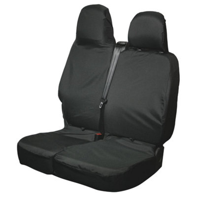 Town & Country Covers Fiat Talento Black Waterproof Van Folding Double Passenger Seat Cover from B&Q