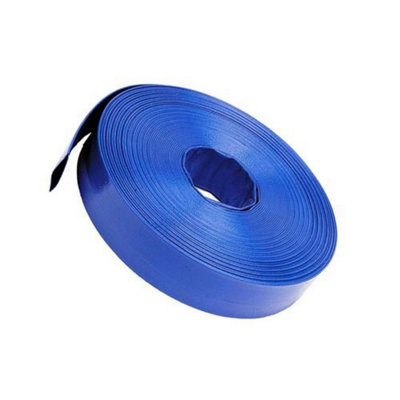Winster Blue Layflat Discharge Water Pump Lay Flat Hose Pipe 10M 32mm from B&Q