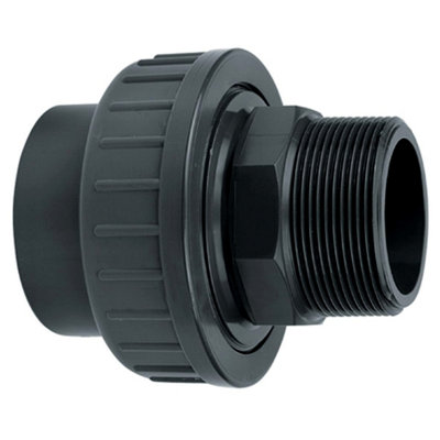 Evolution Aqua Adaptor Union 1.5" Male Thread To Plain Female For Uv Pond Uvs from B&Q