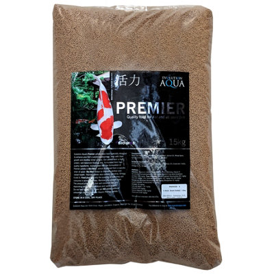 B&Q -  Premier Pond Pellets Fish Food Koi Health Growth 3-4mm 15Kg