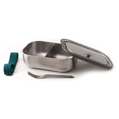 Black + Blum Stainless Steel Lunchbox 1L Leakproof Food Container in Blue - Image 9