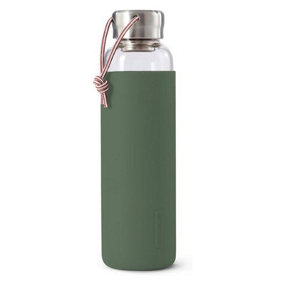 B&Q -  Black+Blum Glass Water Bottle 600MlOlive