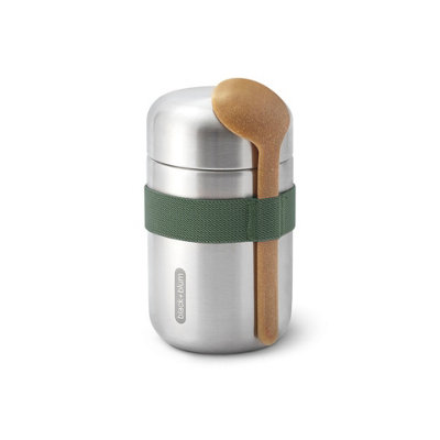 Black+Blum Food Flask With Wooden Spoon 400Ml - Olive - Image 8