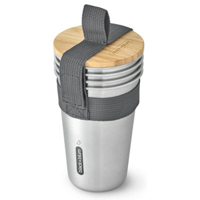 Black + Blum Unisex Silver Set Of 4 Stainless Steel Picnic Cup 500Ml - Image 6