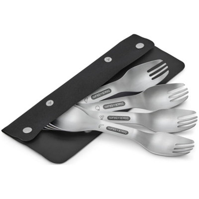 B&Q -  Black+Blum Set Of 4 Stainless Steel SporkSilver