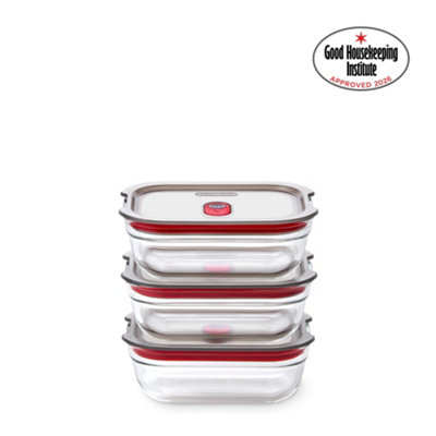 Black + Blum Unisex Clear Set Of 3 Glass Food Box Xs 380Ml - Image 6