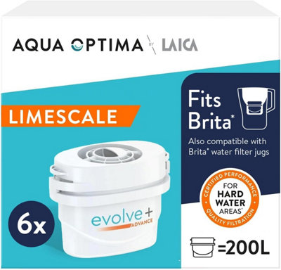 B&Q -  Ao By Laica Water Filter CartridgeEvolve+ AdvanceEngineered For Hard Water & Better Limescale Reduction6 Pack
