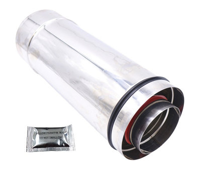 Grant Ez-Fit Low Level Balanced Flue Extension 675mm X 90L from B&Q