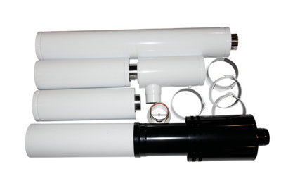 Grant Adjustable Vertical 3 Metre Flue Kit C/w Termil And Storm Collar 12-26Kw. Vtk055090 from B&Q