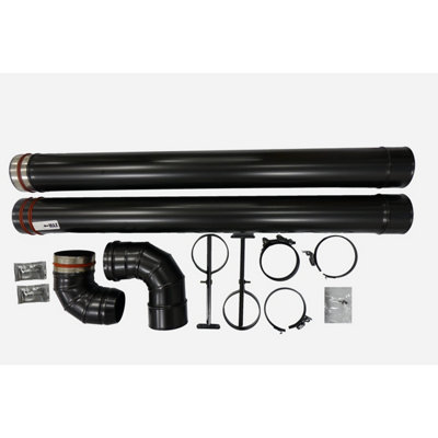 Grant Adjustable Plume Diverter Kit80mm X 2M 26-70Kw Black from B&Q