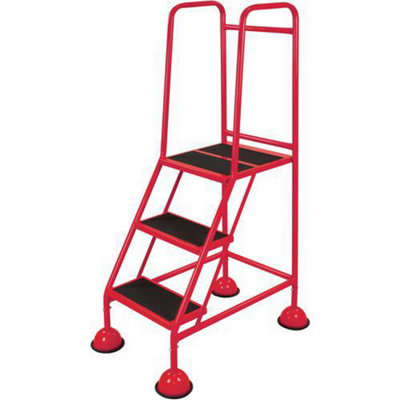 Warehouse Step Ladder Access Platform 3 TreadRed from B&Q