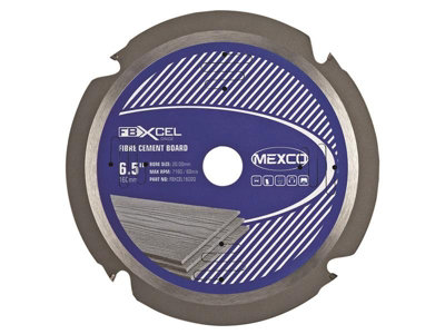 Mexco Fbxcel16020 Fibre Cement Board Pcd Blade 160 X 20mm X 4T Mexfbxl160 from B&Q