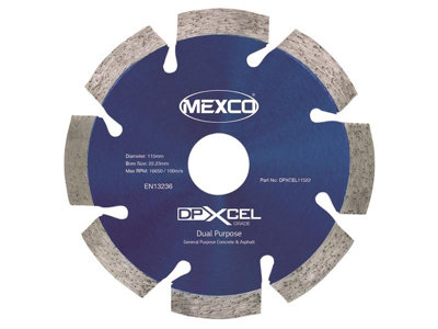 Mexco Dpxcel11522 Xcel Grade Dual Purpose Diamond Blade 115 X 22mm Mexdpxl11522 from B&Q