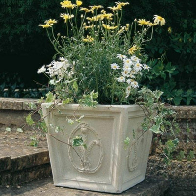 Large Classic Sandstone Outdoor Planter from B&Q