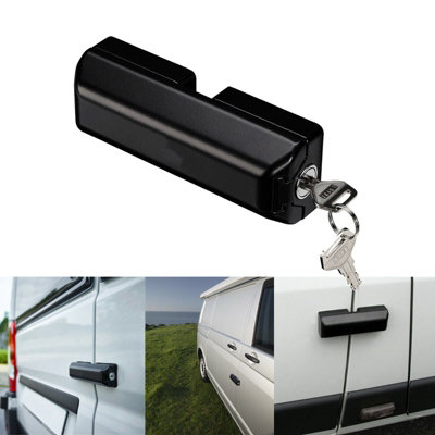 Van Lock Slide Barn Door High Security BlackSingle from B&Q