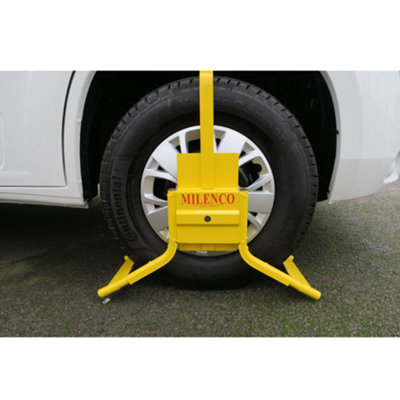 Milenco M16+ Motorhome Wheel Clamp 16" For 235 Tyres Yellow