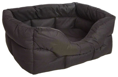 P&L Medium Softee Rectangular Waterproof Dog Bed - Black Polyester - 57cm - Image 3