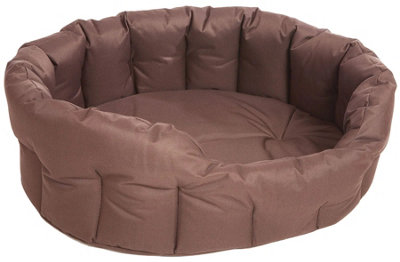 P&L Pet Beds - Large Oval Waterproof Dog Bed - Brown - Image 3