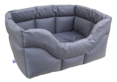 B&Q -  P&l Country Dog Heavy Duty Rectangular Waterproof Grey Softee Beds Jumbo
