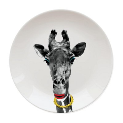 Mustard Novelty Giraffe Design Party Animal Plate Unique New Home Gift Idea - Image 6