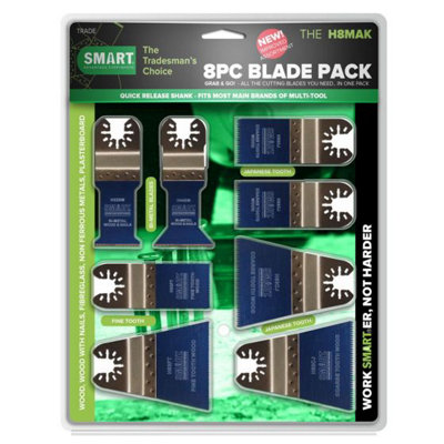 Smartool Smart H8Mak Trade Series Universal Multi-Tool Blade Set8Pcs
