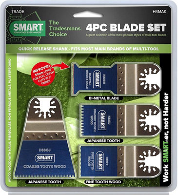 Smart H4Mak Trade Series Universal Multi-Tool Blade Set X4 Pcs
